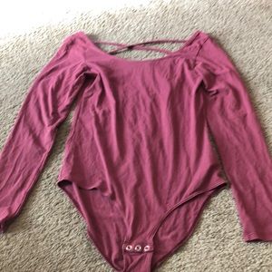 American Eagle Long-Sleeved Cotton Bodysuit Sz. S